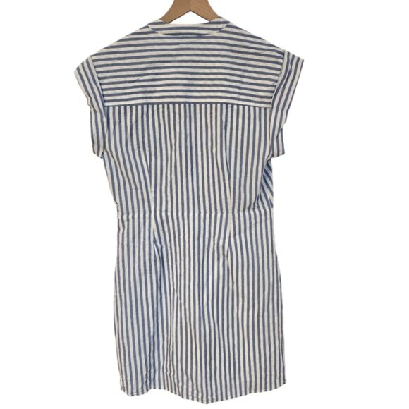 Veronica Beard Addyson Striped Gathered Mini Dress sz M NWOT - Picture 6 of 14